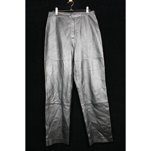 Style & co. Women's Size 8 Soft 100% Genuine Leather Fully Lined Black Pants